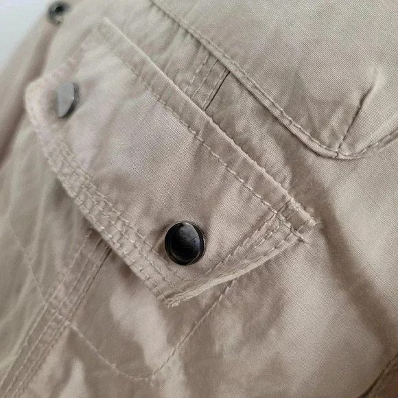 Zara Women Utility Jacket Pockets Belted Pockets Beige Jacket Coat Sz XS - Picture 6 of 16